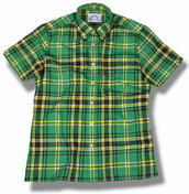 View Item Brutus Trimfit Mod Skin Retro Heritage Tartan Check Shirt Green 